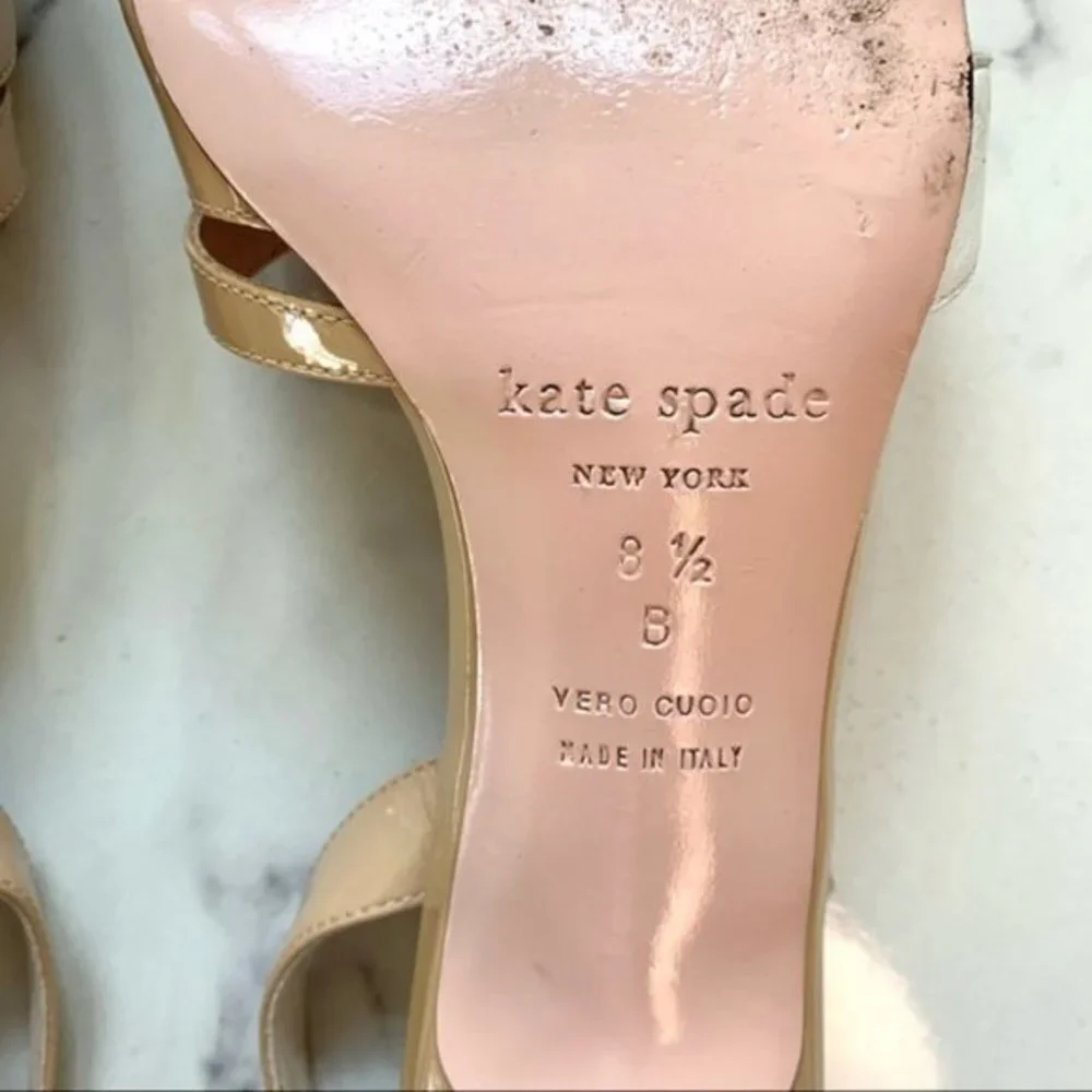 KATE SPADE Sasha Patent Slingback Heel Size 8.5